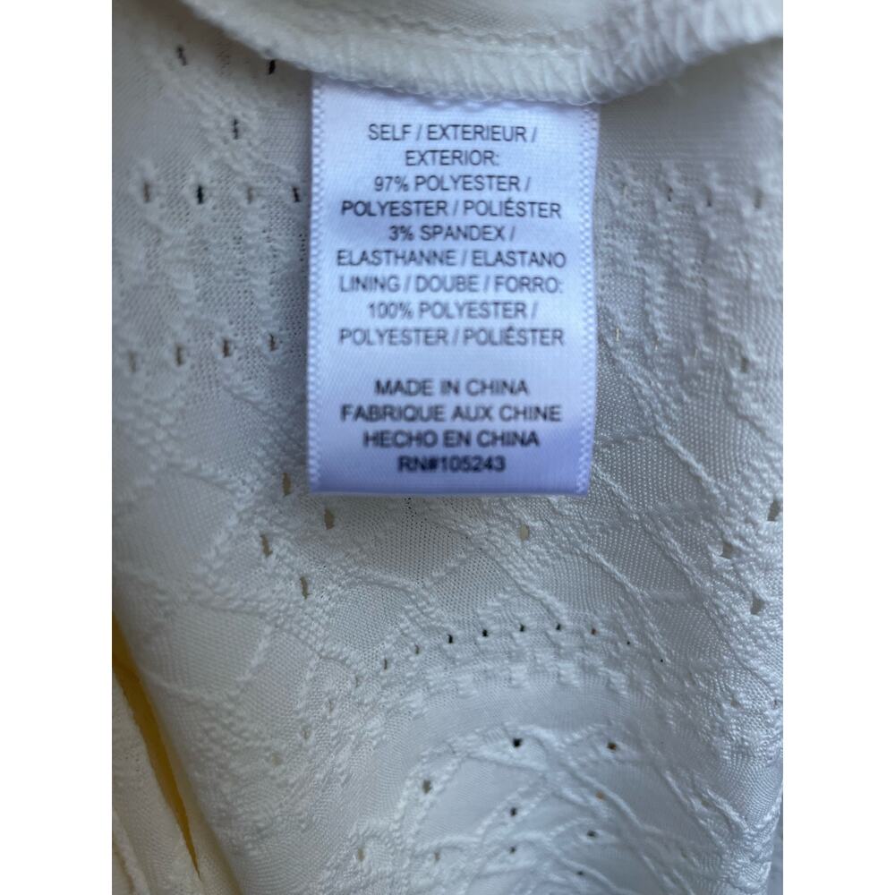 Bobeau Brynn Tiered Shirt Dress Women's Size 2X White Eyelet Short Sleeve New - Picture 13 of 14